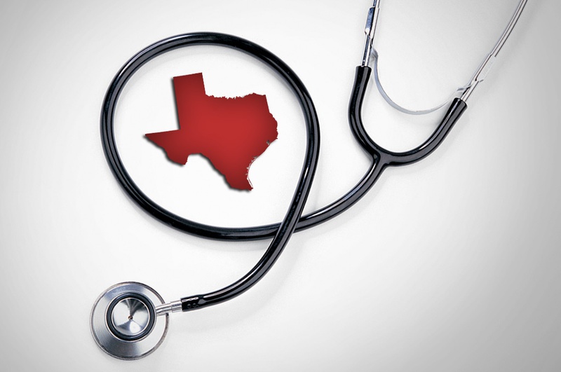 State of Texas with Stethoscope
